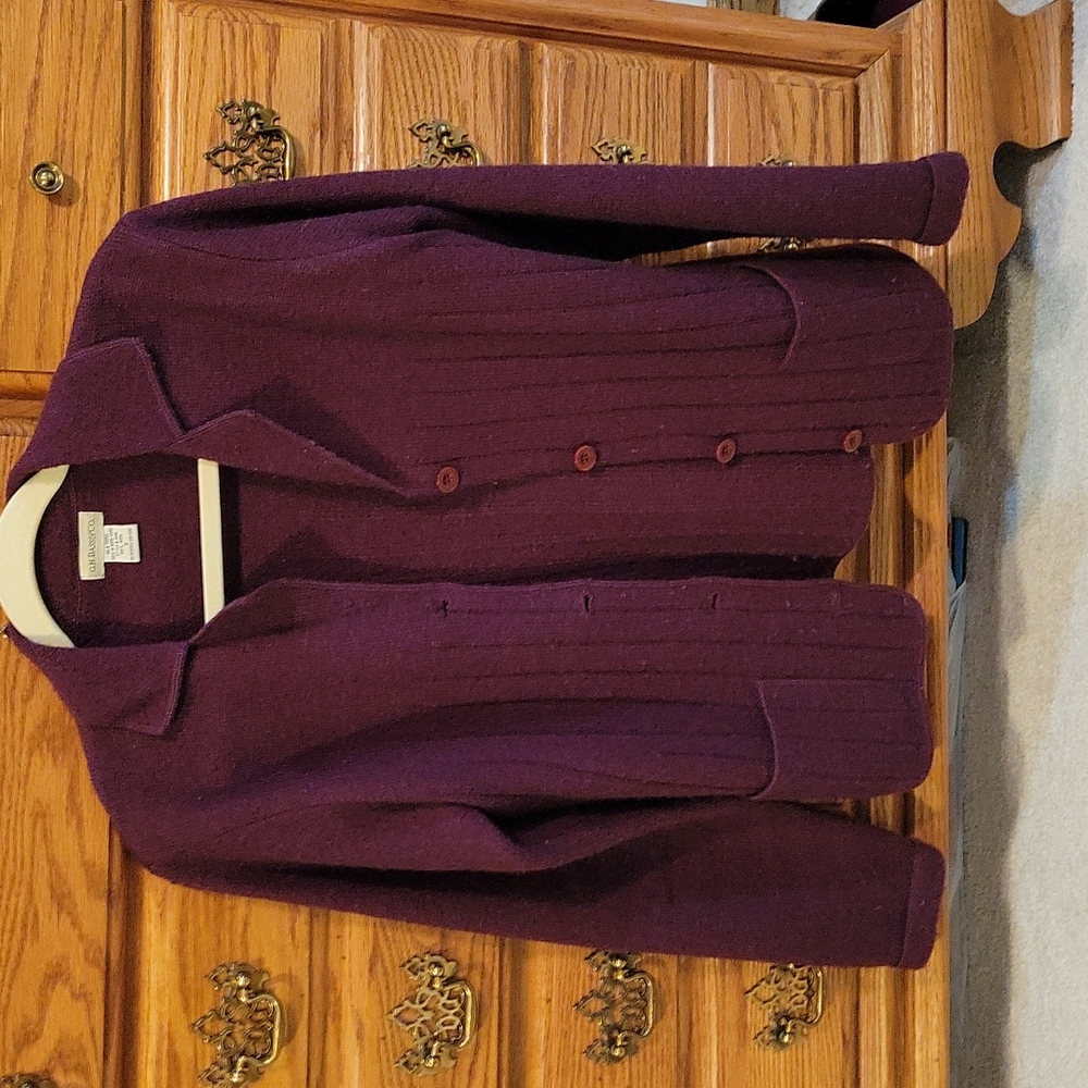 GH bass wool sweater burgundy same day shipping
